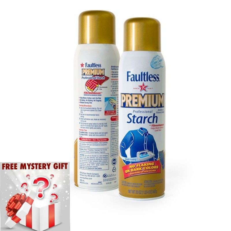 Faultless Premium Professional Ironing Starch Spray Speed Ironing Fast And Easy On From USA+ Free Mystery Gift