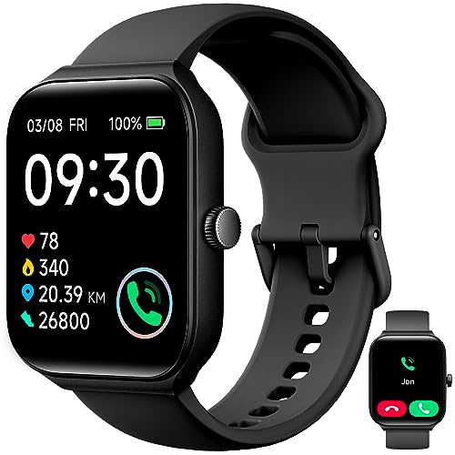 Faweio Smart Watches for Men Women, Alexa Built in & Bluetooth Call(Answer/Make), 1.95" Touch Screen Fitness Tracker with Heart Rate SpO2 Sleep Monitor Smartwatch for iPhone Android IP68 Waterproof