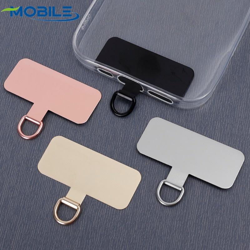 [ Featured ] Detachable Rope Patch / Universal Mobile Phone Case Fixed Cards / Anti-loss Cell Phone Clip Pad / Adjustable Stainless Steel Phone Lanyard Card /Smartphone Accessories