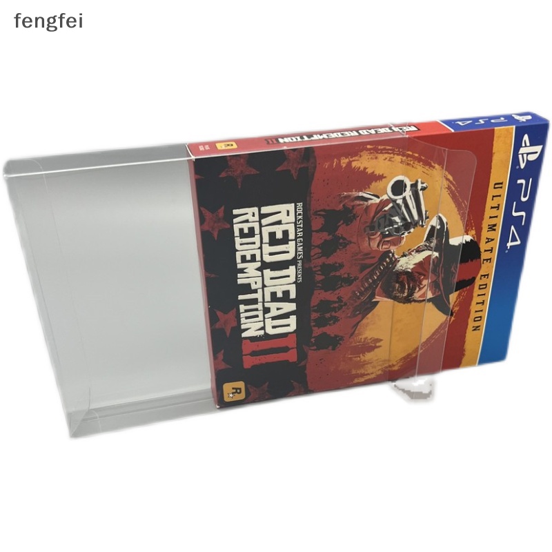 feng Transparent Clear Box For PS4 Red Dead Redemption 2 Game Box Special Plastic Protector Collection Storage Protective Box fei