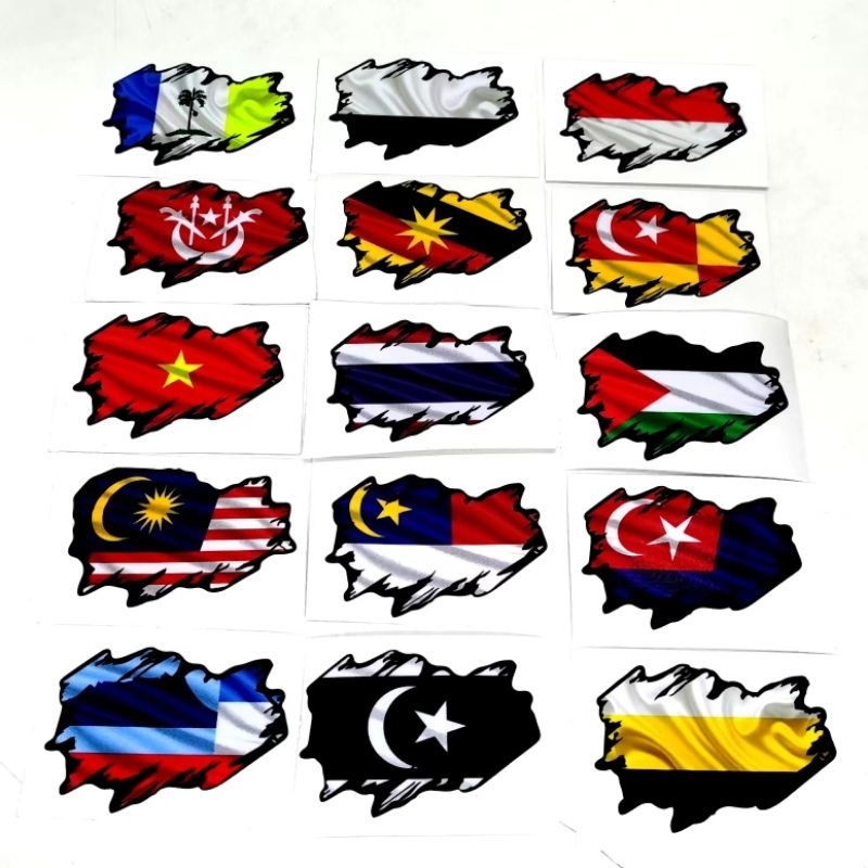 Flag bendera sticker PALESTINE ARAB IRAN MALAYSIA MELAKA JOHOR VIETNAM SELANGOR KELANTAN