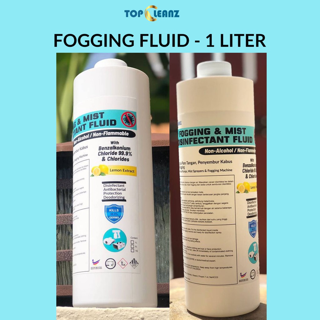 Fogging Smoke Solution Fogging Liquid Fluid Surface Sanitizer Nano Mist Disinfectant For Fogging Machine Alcohol Free 1L