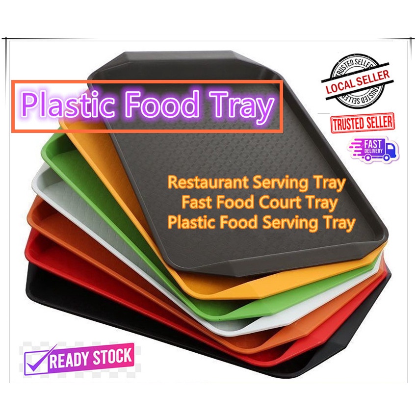 Food Tray, Restaurant Serving Tray, Fast Food Court Tray, Plastic Food Serving Tray 7 Color Variants !