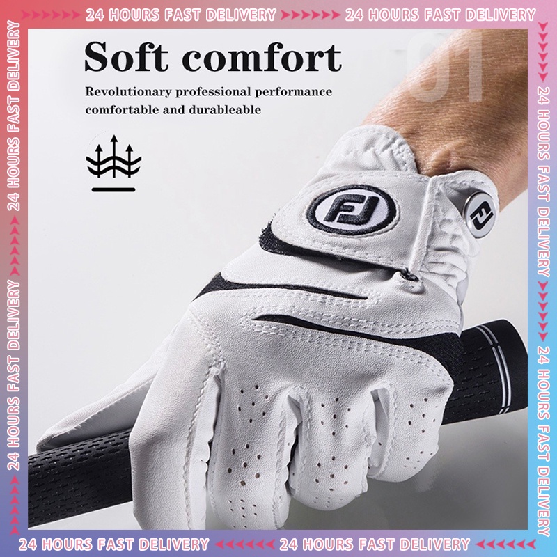 Footjoy Golf Glove 1 Pcs Men's Gloves WeatherSof Left Hand Right Hand Micro Soft Fiber Breathable Golf Gloves Men