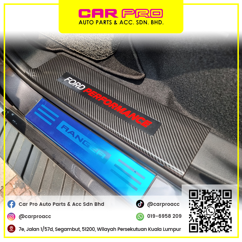 Ford Ranger T9 2022 NEXT-GEN XL XLT XLT+ WILDTRAK & RAPTOR Carbon Sill Plate Step Scuff Plate Protector anti scratch