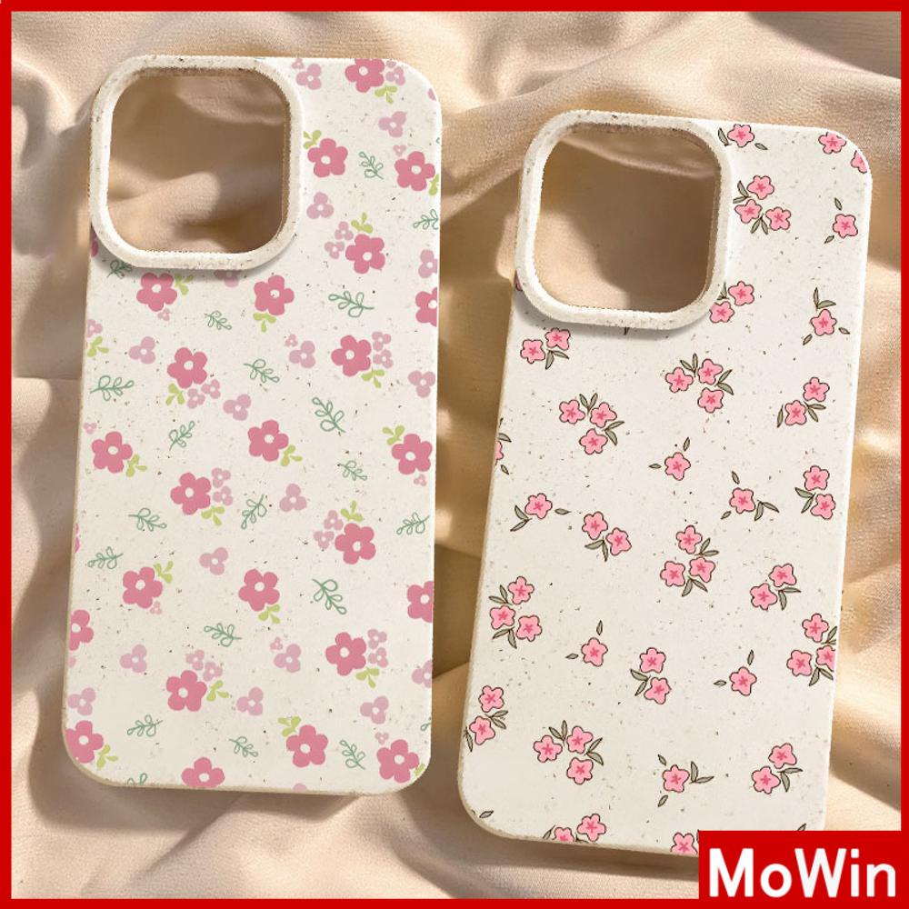 For iPhone 15 Pro max iPhone Case Eco-Friendly White Case Soft Protect Camera Shockproof Protection Pink Simple Flower Compatible with iPhone 14 13 Pro max 12 11 XR XS 7Plus 8Plus