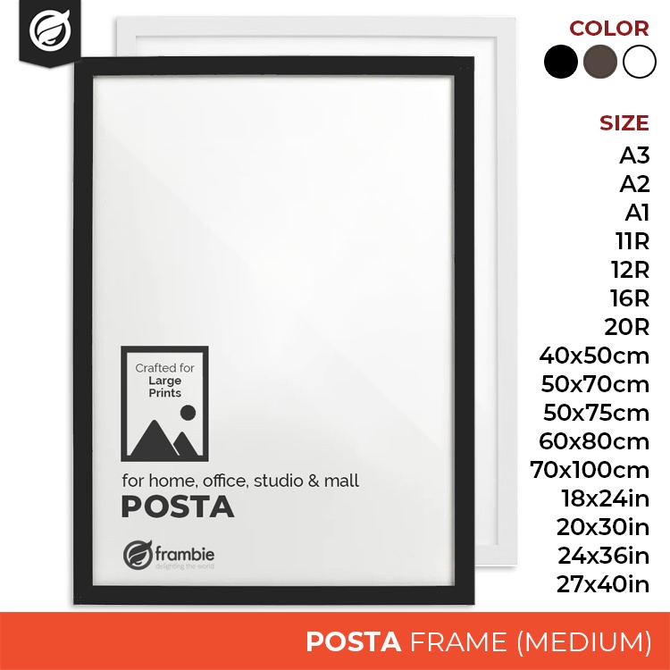 Frambie POSTA Medium Poster Frame | A2, 16R, 20R, BILD, Movie Poster Frame / Photo Frame / Puzzle Frame