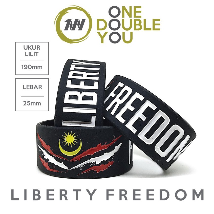 Freedom Liberty Malaysia Wristband | Gelang Getah | Silicone Wristband |