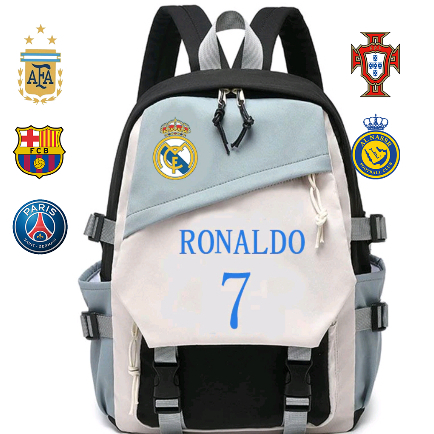 Free Shipping Football Sports Schoolbag World Cup Merchandise Canvas Backpack 45 * 32 * 15cm Student Men Women Anime Large-Capacity High School Students Waterproof Zipper Bag