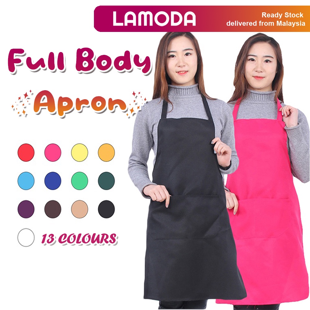 [FREE SIZE][Lamoda]CHICKY Hang Neck Apron Overall Apron Murah Apron Dapur Kitchen Chef Apron