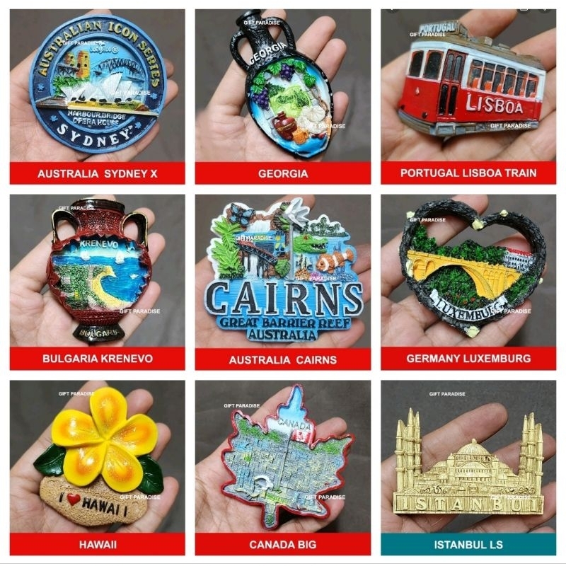 fridge magnet EUROPE PART 2 cantik & murah 冰箱贴 magnet peti ais TRAVEL GIFT London paris german sydney italy madrid