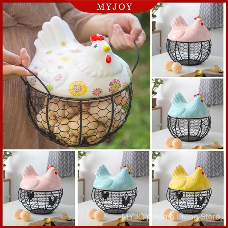 Fruit Basket Bekas Telur Ayam (BIG) Ceramic Egg Basket Egg Storage Basket (BIG SIZE) Bakul Telur Ayam