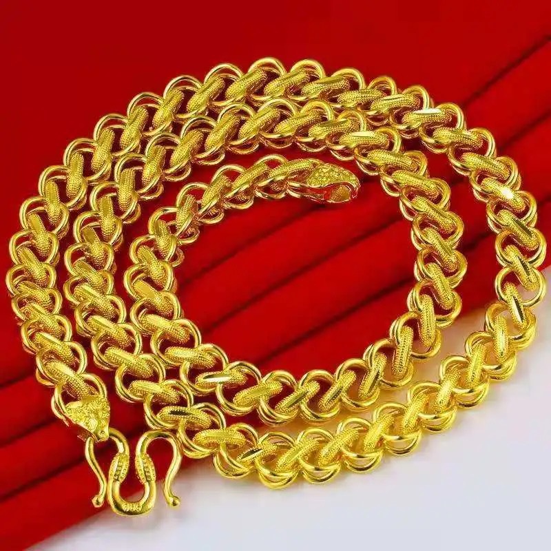 Fu Character Thailand Chain Gold-Plated Necklace Men's Domineering Local Gold Influencer Same Style Vietna