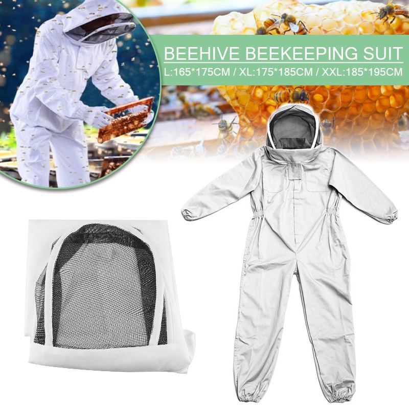 Full Body Beekeeping Clothing Professional goggles Beekeepers Bee Protection Beekeeping Suit Safty Veil Hat Dress All Body Equipment