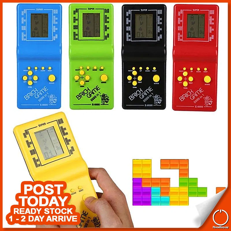 Fun Tetris Brick Arcade Mini Gameboy Pixel Game Retro Handheld Electronic Block Boy Device LCD Toy Toys