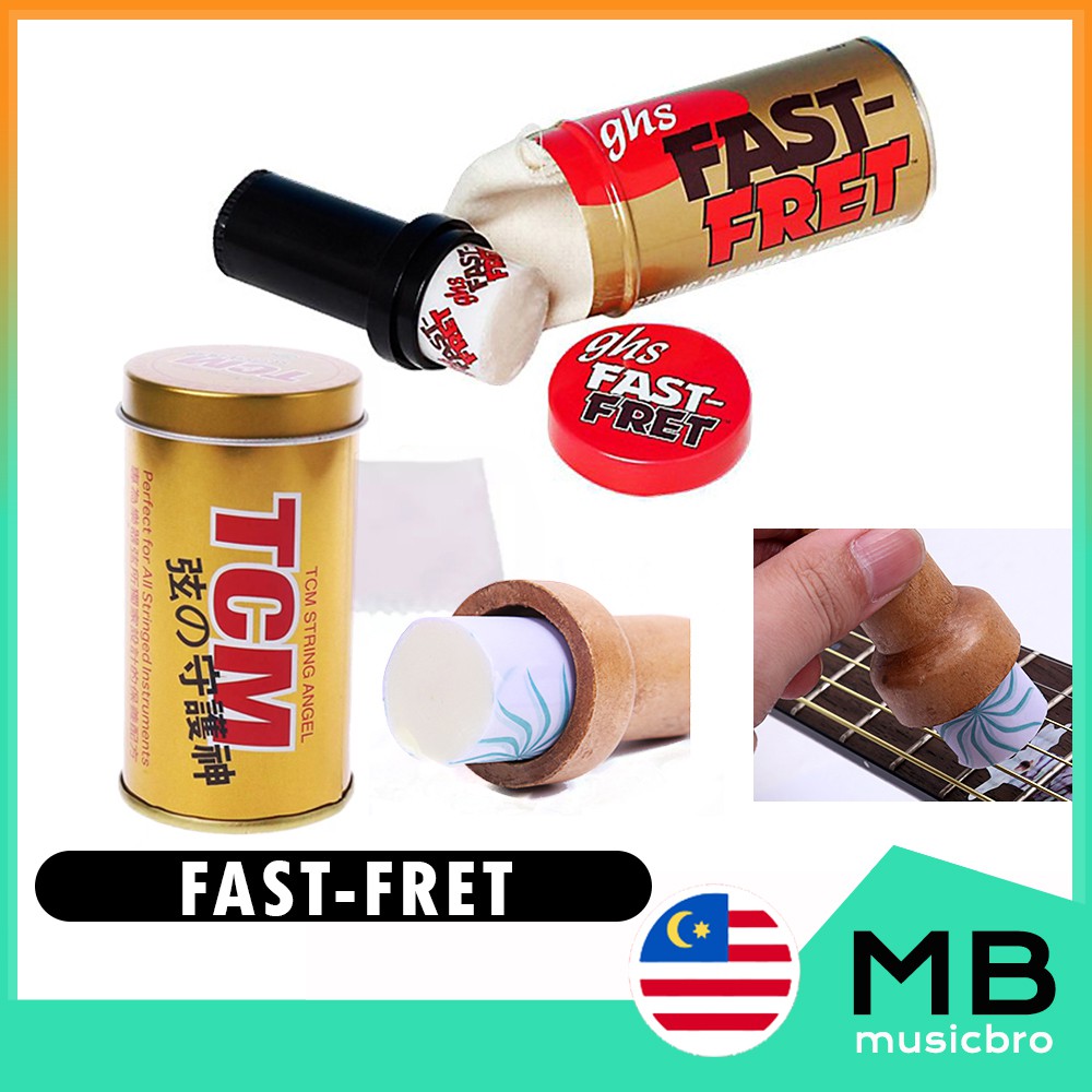 GHS A87 Fast Fret Guitar String Cleaner and Lubricant TCM Fast Fret Guitar String Cleaner and Lubricant polish cloth