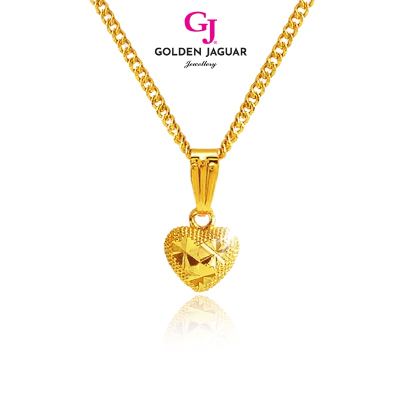 GJ Jewellery Emas Korea Emas Bangkok 24K Woman Necklace Chain Papan Gajah Love Kikir