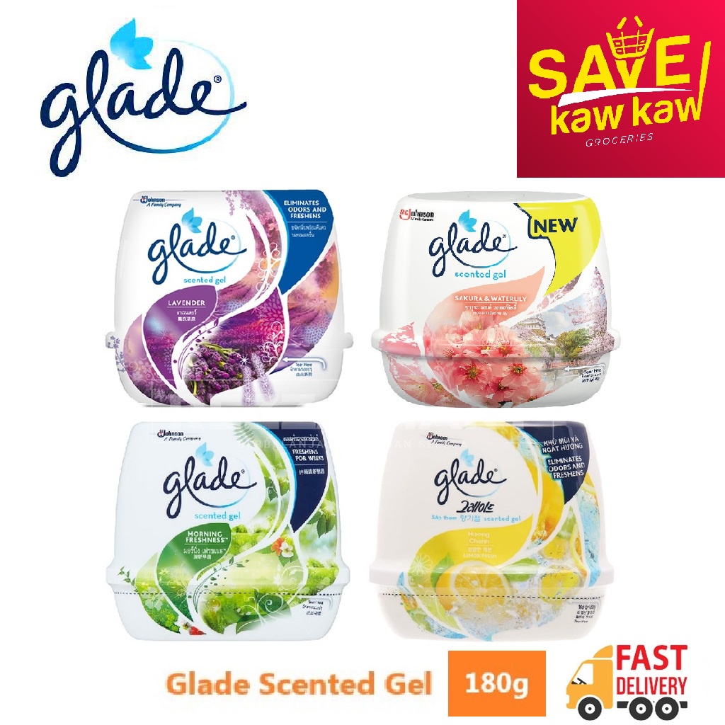 GLADE Scented Gel (180g) lavender/lemon/morning freshness/sakura