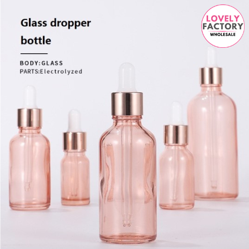 Glass Dropper Essential Cosmetic Serum Oil Bottle Refillable Multi Use 5,10,15,20,30,50,100ml