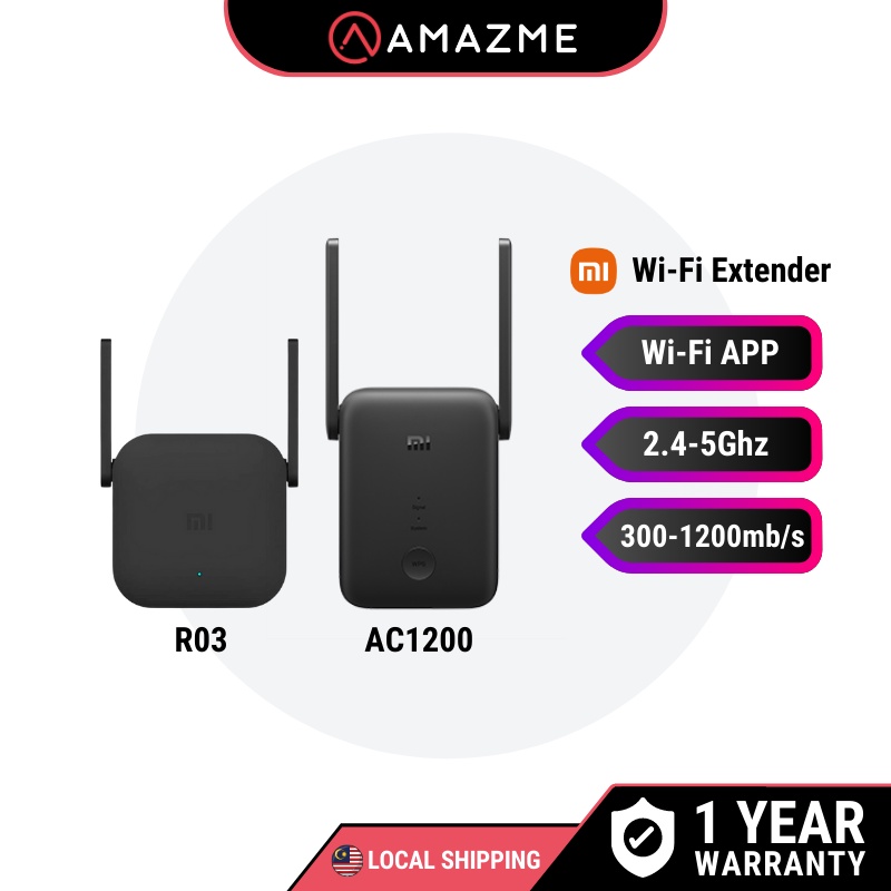 【Global】Xiaomi Mi WiFi Range Extender AC1200 5G Booster Repeater for Router up to 1200mbps