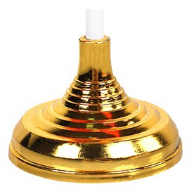 Golden Chrome Round Design Flag Holding Stand