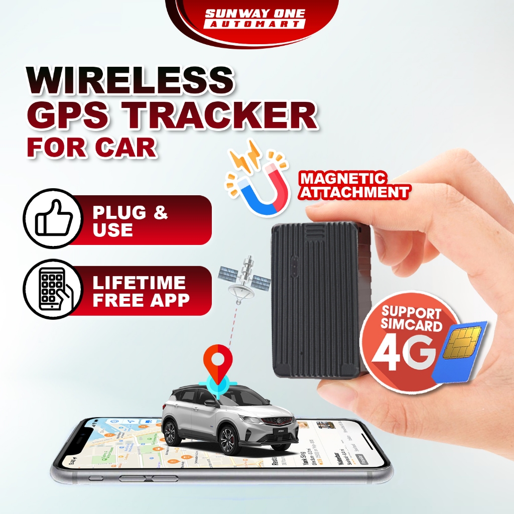 GPS Tracker For Car GPS Tracker Plug Play With Magnet & Voice Recorder | Vehicle Tracker Wireless For Kereta Truck Lorry