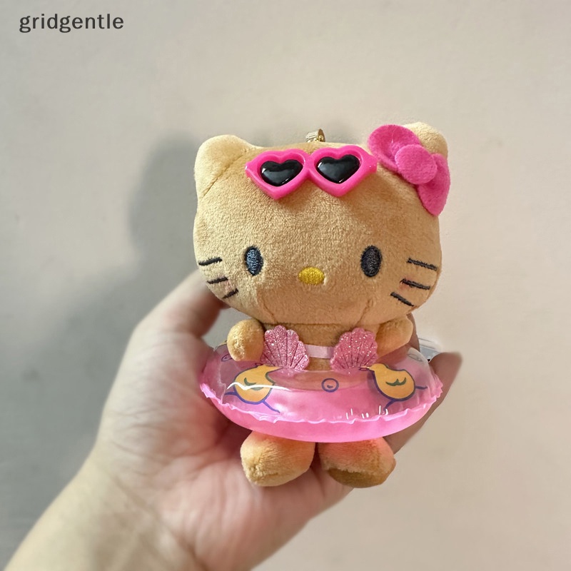 [gridgentle] Kawaii Plush Toys Keychain Cute Hawaiian Swim Ring Keychain Cartoon Backpack Pendant Doll Girls Toys Ch Gift Boutique