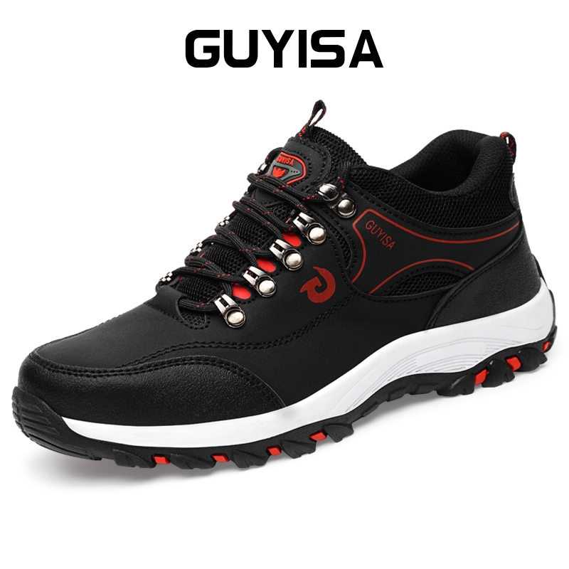 GUYISA safety shoes waterproof kasut kerja lelaki steel toe cap sneakers hiking shoes construction work shoes safety boots spot