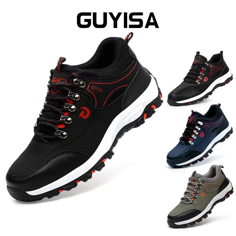 GUYISA safety shoes waterproof kasut kerja lelaki steel toe cap sneakers hiking shoes construction work shoes safety boots spot