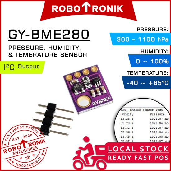 GY-BME280 Pressure & Humidity & Temperature Sensor Module, BME 280 (Weather forecast) Arduino Raspberry Pi