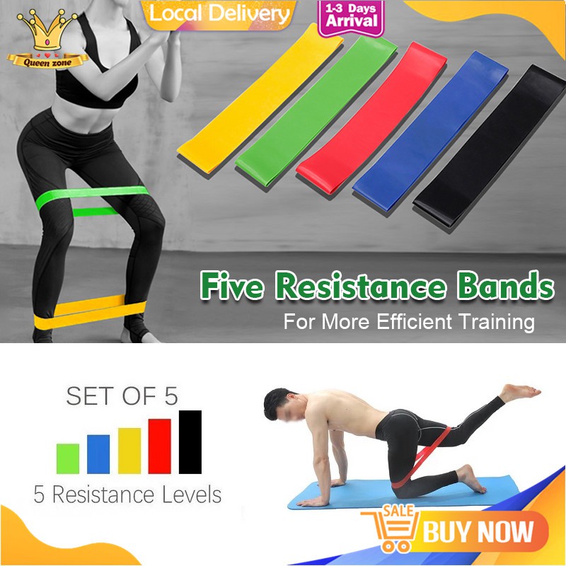 Gym Equipment Resistance Bands Exercise Loops Latex Workout Bands Elastic Yoga Band Tension Ring 阻力带 Tension Band 拉力带