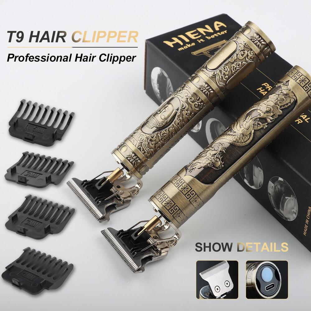 Hair Clipper Rechargeable Hair Trimmer Men Beard Trimmer Cutting Machine Cutter Shaver Cordless Mesin Rambut T9 KM-T10