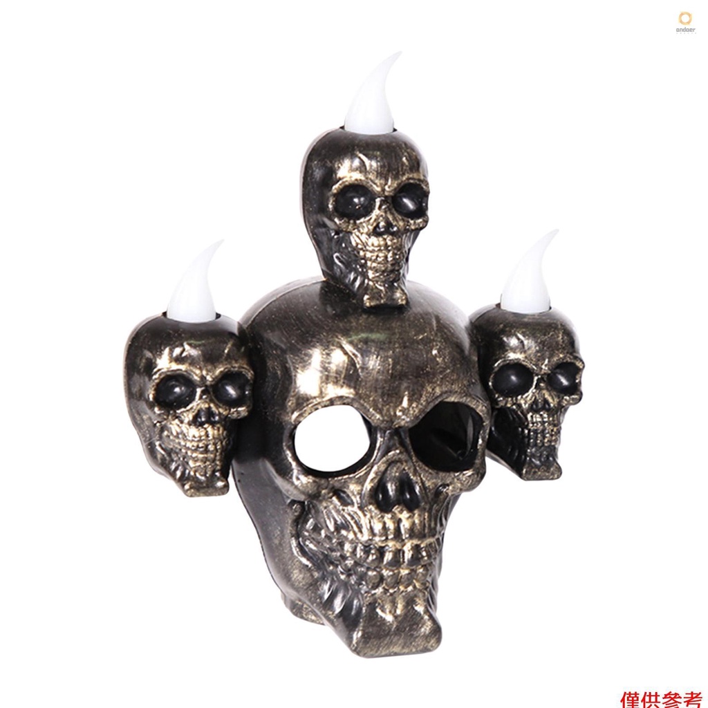 Halloween Skull Light Green LED Candle Light With Sandalwood Smoke Desktop Decoration for Halloween Party Haunted House Creating Horror Decoration HOT 1