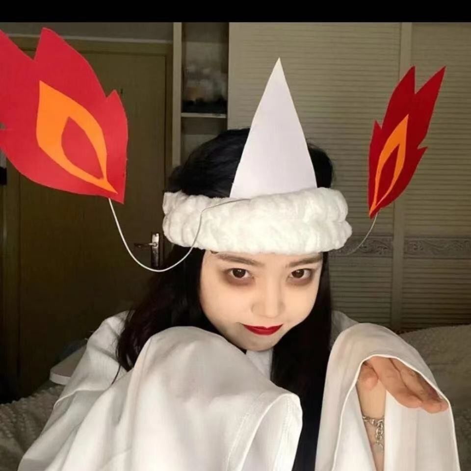 Halloween Yuan Xiangqin headdress pretending to be a ghost, Halloween Yuan Xiangqin headdress Playing ghost Funny Headband Cute ghost Wildfire Headband Props Decoration Hairpin 1.11