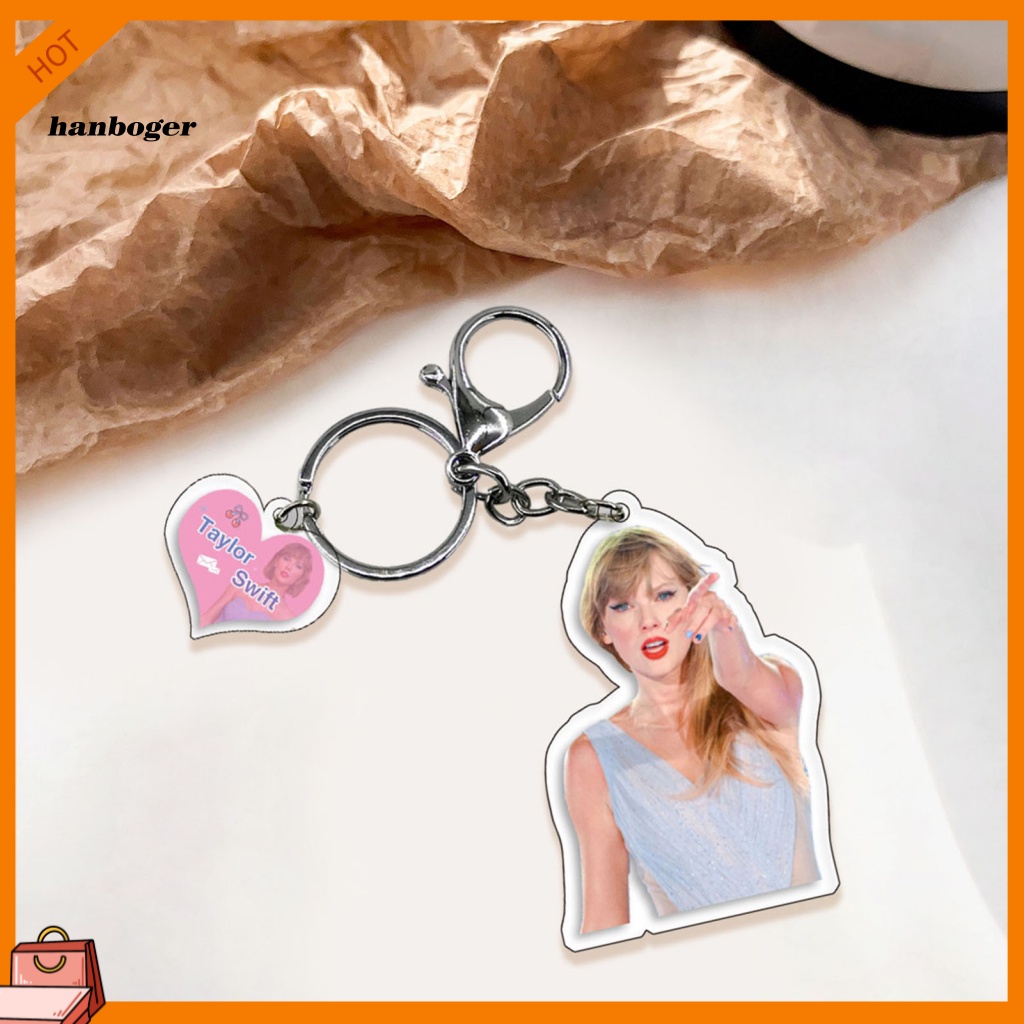 Han Exquisite Craftsmanship Keychain Singer Key Ring Kawaii Heart Key Charm Keychain for Fans Perfect Gift for Christmas New Year and Birthdays