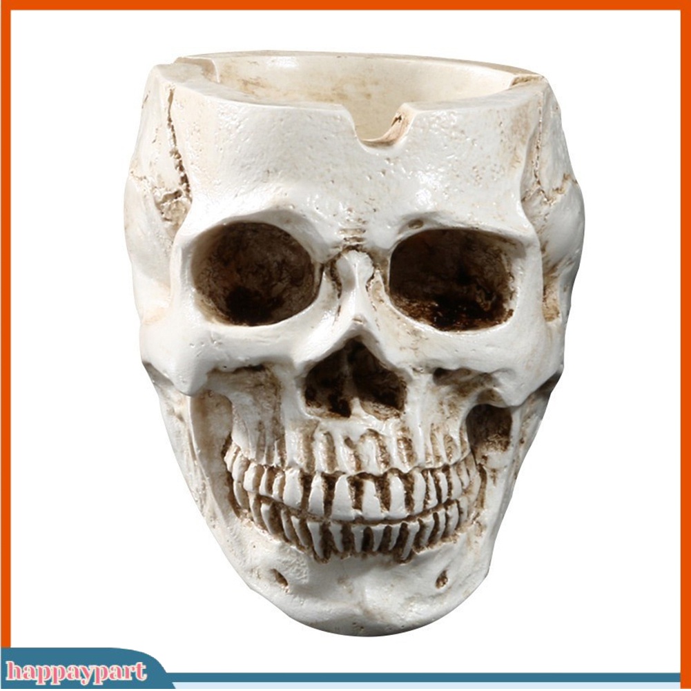 (happaypart) Spooky Skull Shape Resin Cigarette Ashtray Halloween Party Home Desk Decor Gift