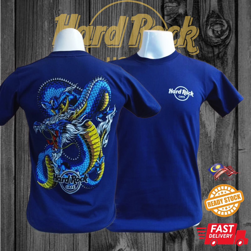 Hard Rock T Shirt 100% Cotton Kain Sejuk Setreetwear Printed Baju Lelaki Baju Perempuan Unisex Design Graphic Tee