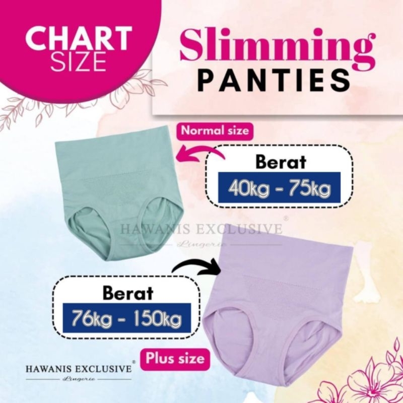 Hawanis Slimming Panties Plus Size hingga 150kg