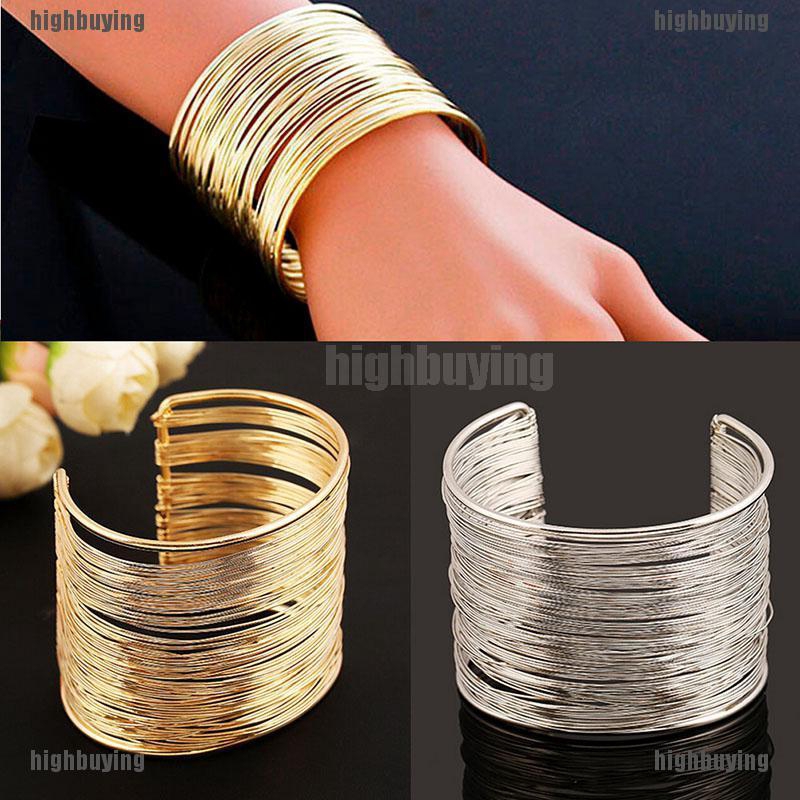 HBMY Women Statement Bracelet Bangles Dress Luxury Vintage Multilevel Bangle