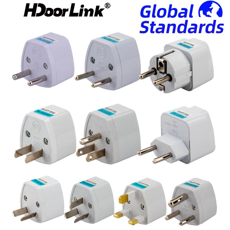 HdoorLink Universal Multi Travel Adapter Conversion Usage EU/US/UK/AU/GER/South Africa/Germany/Korea Socket Electrical Plug Converter Power Charger