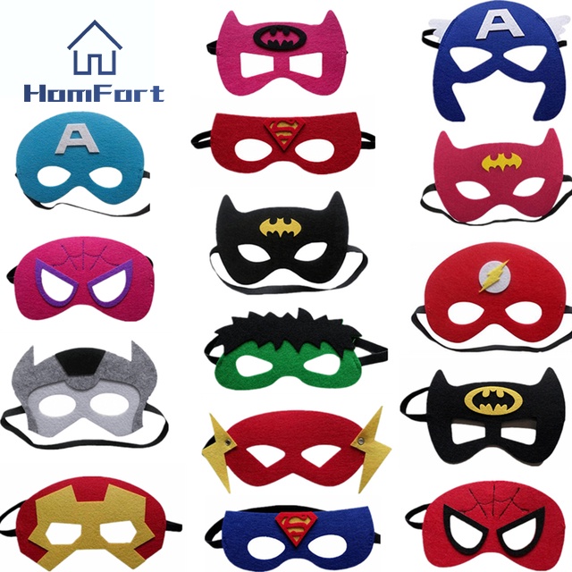 Hero Felt Mask Cosplay Princess Halloween Christmas Kids Adult Party Costumes Masks Children's Eyeshade Mask