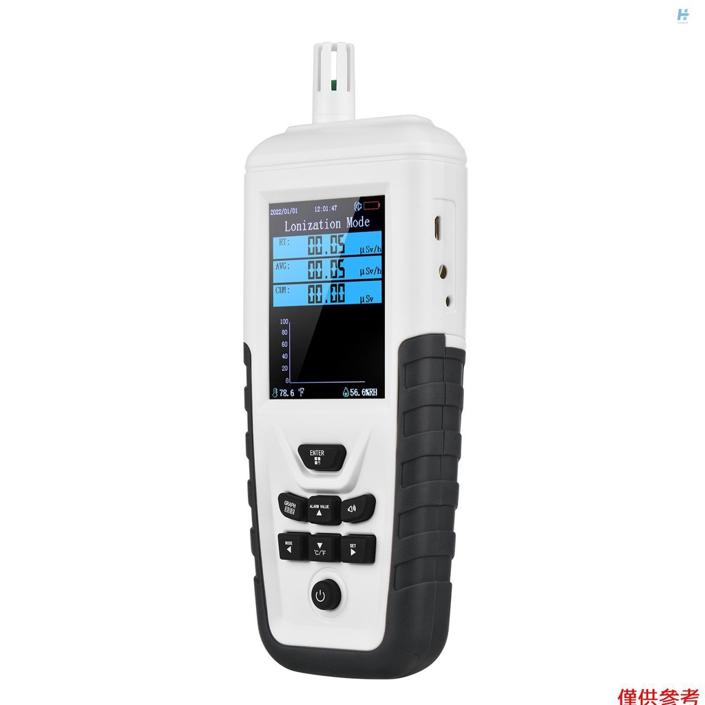 HGM Portable Rechargeable Nuclear Radiation Detector Radiometer GM Counter Radiation Gauge Handheld & Tripod Mounted Radiation Dose Detector β/γ/X-rays Radiation Meter 3.2-inch Col