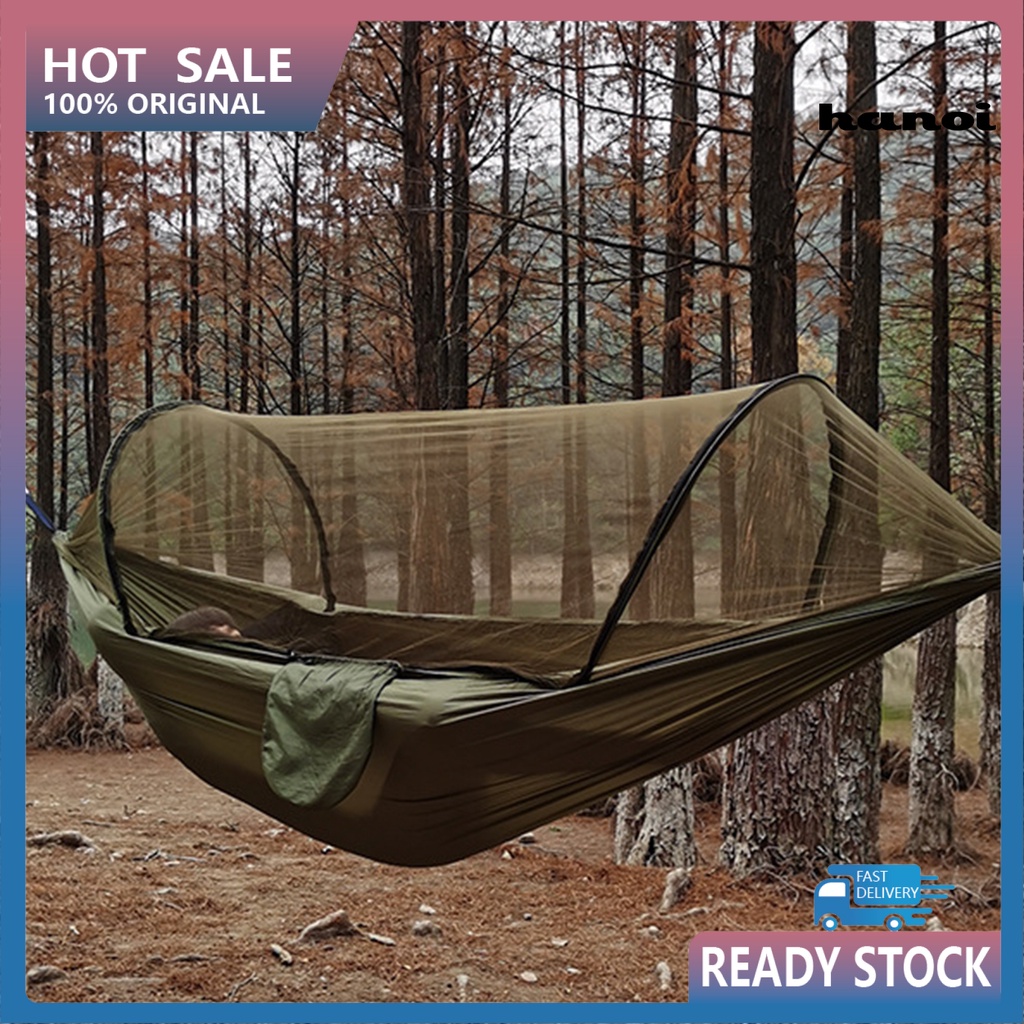 HHW_1 Set Hammock Eco-friendly Breathable Polyester High Density Hammock Mosquito Net for Forest