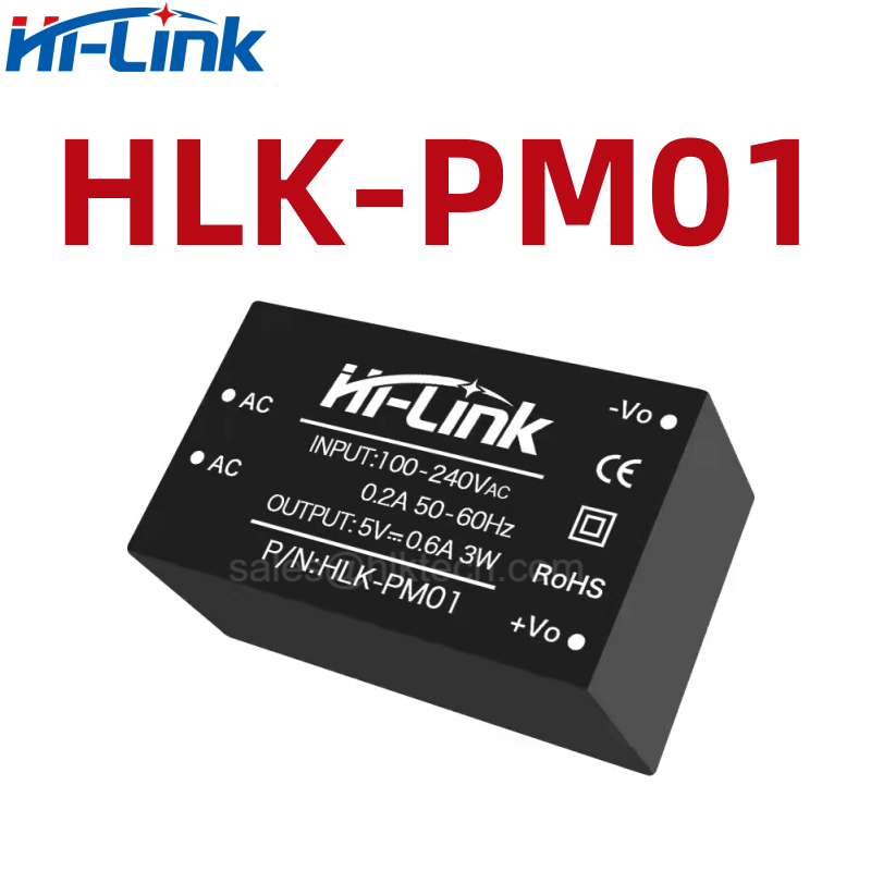 Hi-Link AC DC 5V 3W 0.6A Output HLK-PM01 Circuit Converter Power Module HLK-PM01 New Original In Stock Electronics Trustable Supplier 20 years BOM Kitting Integrated Circuit IC