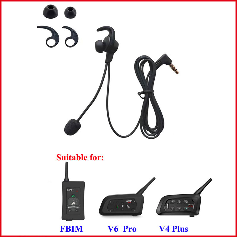 HIFI-R Referee In-ear Earphones for EJEAS FBIM V4C V6C Judge Ear Intercom Headset Full Duplex Football Soccer Headphone