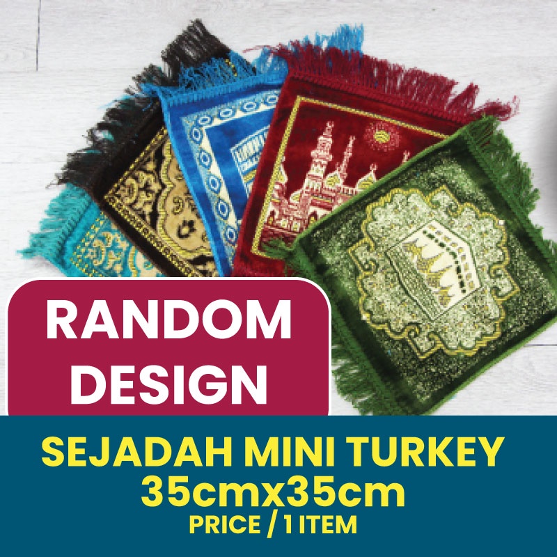 [HIGH QUALITY] SMALL PRAYER MAT/PREMIUM/Mini Turkey/BERAMBU/Termurah di Malaysia 35cmx35cm/prayermat/Murah/Sejadah muka