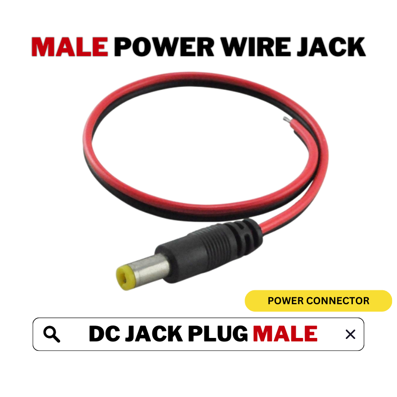 HIKVISION Analog Connector CCTV DC Jack Plug Male Power Socket Wire Jack CCTV Plug Camera Connector Cable