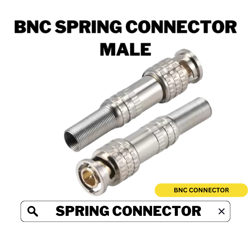 HIKVISION CCTV BNC Spring Connector Male Screw Type To Coaxial Connector Video RG59 Cable for CCTV Camera