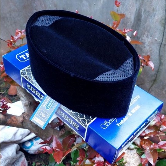 [Raya 2024] HITAM Premium AC National SONGKOK Cap Cap(TAWWADHU) 8/T9/T10/T11 CM High Black Cap