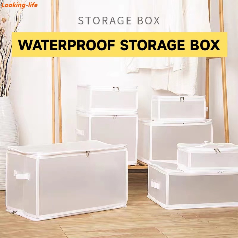 Home Waterproof Storage Box Durable Stackable Clothes Underwear Storage Box Book Tools Sorting Organizer Case